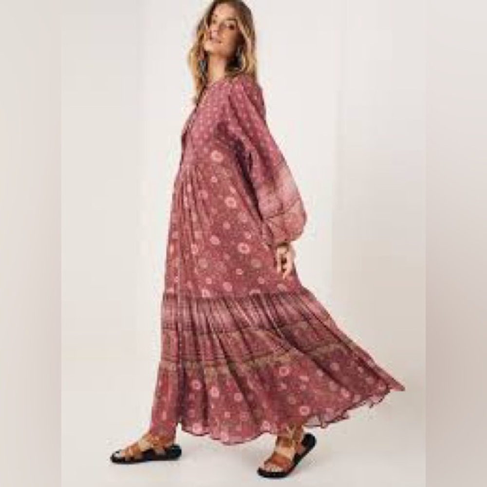 Spell & The Gypsy Collective Portobello Road Gown in Wine Sz S